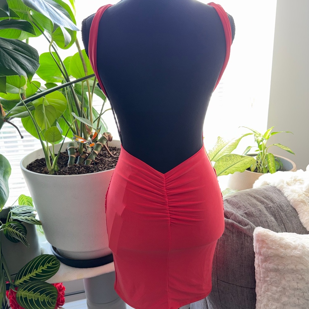 Fashion Nova Coral Pink Dress